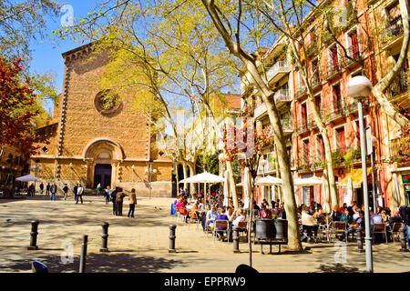 Plaça De La Virreina. Gracia Viertel. Barcelona, Katalonien, Spanien. Stockfoto