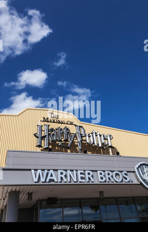 Außenseite des Harry Potter-Studios Stockfoto