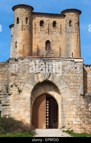 Katharer Burg von Arques, Aude, Languedoc-Roussillon, Frankreich. Stockfoto