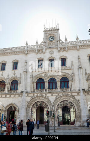 Rossio Bahnhof in Lissabon - Portugal Stockfoto