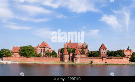 Mittelalterliche Marienburg in Polen. Hauptfestung des Deutschen Ordens. Panorama. Stockfoto