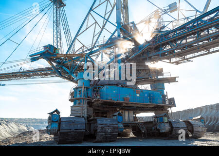 Bergbaumaschinen im Bergwerk Stockfoto