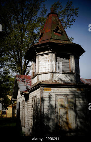 Eine alte Holz-, Jugendstil Villa am Meer in Jurmala eine lettische Resort Stadt am Golf von Riga an der Ostsee Küste, Republik Lettland Stockfoto