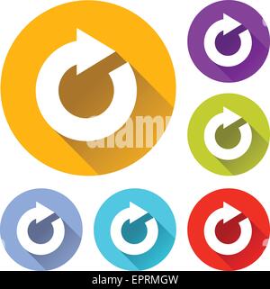 Vektor-Illustration von sechs bunten Reload icons Stock Vektor