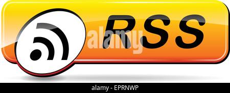 Abbildung der Schaltfläche "Rss orange Web Design" Stock Vektor