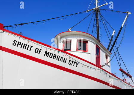 Garnelen Boot, Historic District, Morgan City, Louisiana, USA Stockfoto