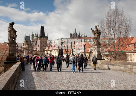 Prag: Karlsbrücke Stockfoto