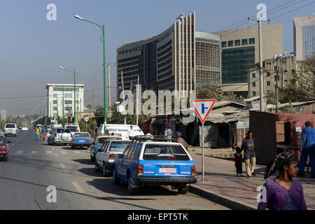 Äthiopien, Addis Abeba, Bau der Afrikanischen Union Neubau von chinesischen Unternehmen / AETHIOPIEN, Addis Abeba, Neubau Gebaeude der Afrikanischen Union Durch Eine Deutsch-Baufirma Stockfoto