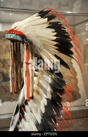 CHICAGO, IL-18 März: Detail des native American Kopfschmuck das Chicago Art Institute am 18. März 2012 in Chicago, Illinois Stockfoto