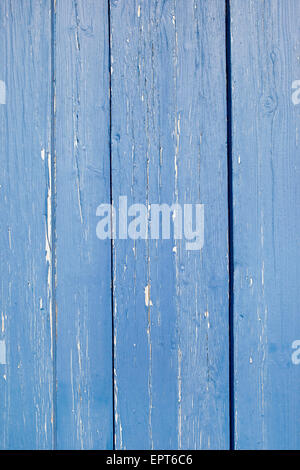 Nahaufnahme von blau, lackiert, Holzwand, Frankreich Stockfoto