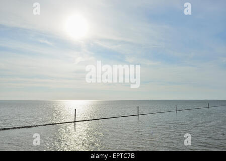 Nordsee mit Sonne im Sommer, Norderney, Nordsee, Ost Friesland Insel senken Sachsen, Deutschland Stockfoto