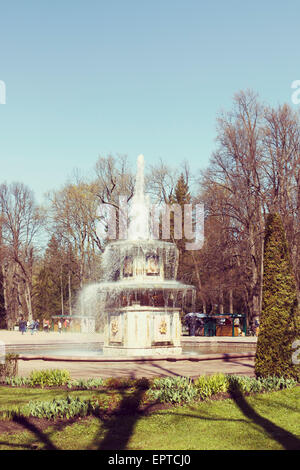 Der römische Brunnen in Peterhof Stockfoto