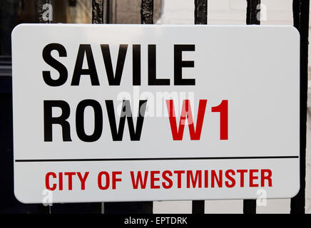 Savile Row London Großbritannien Stockfoto