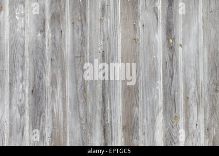 Nahaufnahme von verwitterter Holzwand, Anderos, Aquitaine, Frankreich Stockfoto