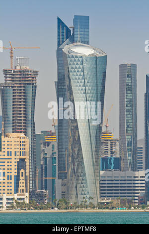 Al Bidda Tower, Katar - Doha-Wolkenkratzer Stockfoto