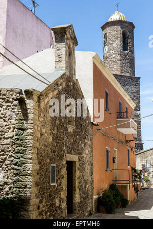 Mittelalterlichen Häusern Porto Torres Sardinien Italien Stockfoto