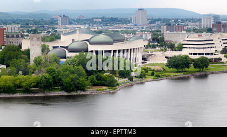 Museum an der Uferpromenade, Canadian Museum Of History, Gatineau, Quebec, Kanada Stockfoto