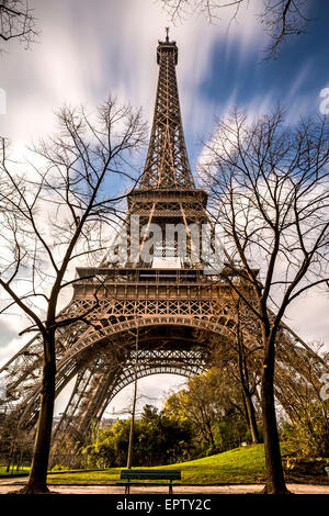 Eiffel-Turm im Winter Stockfoto