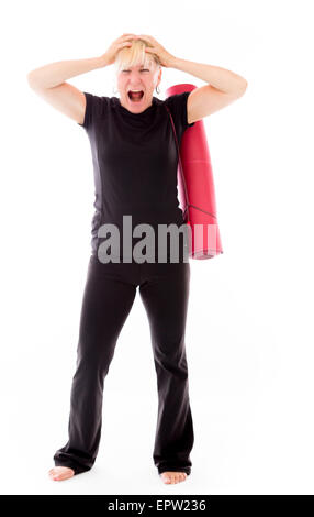 Modell im Studio isoliert auf weißem Hintergrund Stockfoto