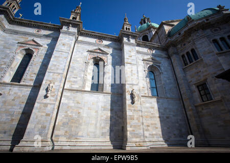 Kathedrale der mittelalterlichen Como am Comer See in Lombardei, Italien Stockfoto