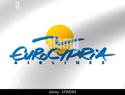 Euro Cypria Airlines Logo Symbol Emblem Flaggensymbol Stockfoto