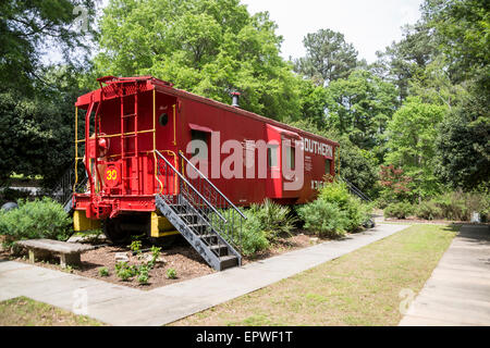 Klasse von 1939 Caboose Garten, South Carolina botanische Gärten, Clemson, South Carolina, USA Stockfoto