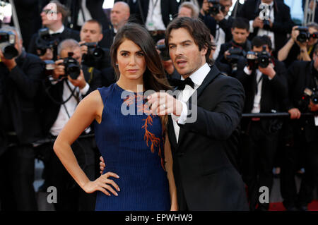 Nikki Reed und Ian Somerhalder Teilnahme an der "Jugend" premiere bei den 68. Filmfestspielen von Cannes am Mai 20, 2015/Picture Alliance Stockfoto