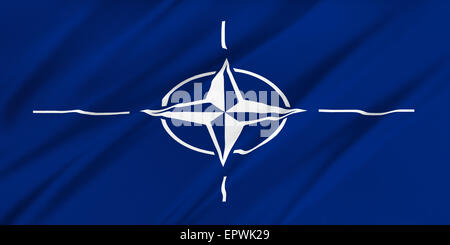 NATO-Flagge. Stockfoto