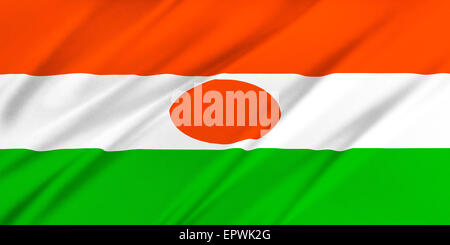 Flagge von Niger Stockfoto