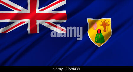 Flagge der Turks And Caicos Islands Stockfoto