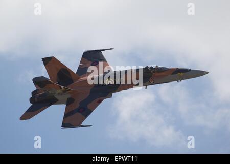 CF-18 Hornet Demo Team beim großen New England Air Show, Westover Air Reserve Base, Massachusetts, USA Stockfoto