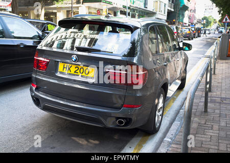 dh Number Plate Auto Hongkong BMW X 5 persönliche Nummer Platte Hongkong Stockfoto