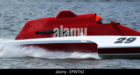 2015 APBA, American Power Boat Association, Region 6, Test und Tune Tag bei Eastwood See, Dayton, Ohio, USA. Stockfoto