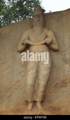 UNESCO-Weltkulturerbe, der antiken Stadt Polonnaruwa, Sri Lanka, Asien - Parakramabahu Statue Website Stockfoto