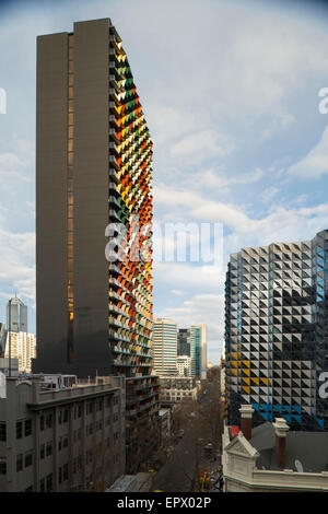 A Tower, Wohnapartmentblock, Melbourne, Australien Stockfoto