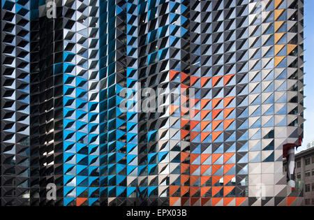 Fassade der Swanston akademischen Gebäude, RMIT Design Hub, Royal Melbourne Institute of Technology in Melbourne, Australien. Stockfoto