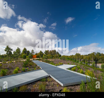 Promenaden in den Royal Botanic Gardens, Cranbourne, Australien Stockfoto