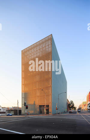 Außenfassade des RMIT Design-Hub, Melbourne, Australien Stockfoto