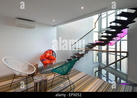 Offenen Zwischengeschoss in Burford House Apartment, Malmsbury Street, Weißdorn, Melbourne, Australien Stockfoto