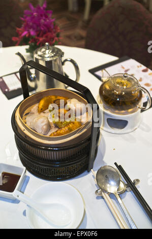 dh Dim Sum RESTAURANT HONG KONG kantonesische Bambus Korb Jasmin Teekanne Phantasie chinesisches porzellan Essen Gerichte Küche Gericht Stockfoto