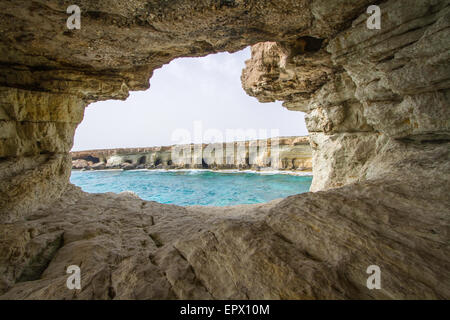 Meeresgrotten in Ayia Napa, Zypern Stockfoto