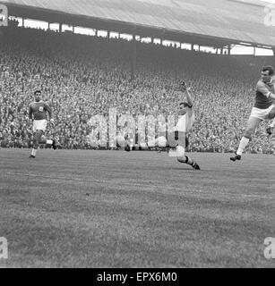 Birmingham entsprechen ca. 3-6 Wölfe, Division ein, Liga in St Andrews, Samstag, 7. Oktober 1961. Auf dem Bild: Mark Lazarus von Wölfen in Aktion. Stockfoto