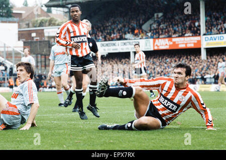 Southampton 4-1 Liverpool.  Ligaspiel bei der Dell. Samstag, 21. Oktober 1989. Stockfoto