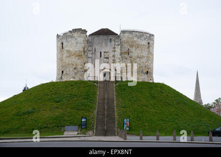 Clifford es Tower, York. England. Stockfoto