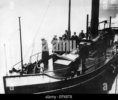 Deutsche Ex-Kronprinz Wilhelm hier im Exil in Holland gesehen. 28. November 1918 Stockfoto