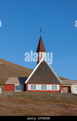 Svalbard Kirke in Longyearbyen, weltweit nördlichste Kirche auf Spitzbergen, Norwegen Stockfoto