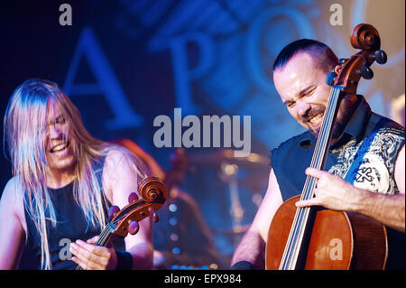 Apocalyptica finnische Metal-Band aus Helsinki. US-Tour 2015. Raleigh, North Carolina, Lincoln Theater, 19. Mai 2015. Stockfoto