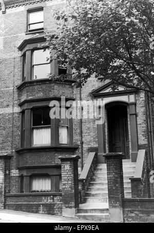 Ruth Ellis Mordfall. Das Haus am 29 Tanza Road in Hampstead, wo David Blakely am Abend seiner Ermordung mit Anthony und Carole Findlater wohnte. Juli 1955. Stockfoto