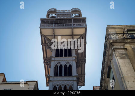 Santa Justa Aufzug (Elevador de Santa Justa) in der Stadt Lissabon Stockfoto