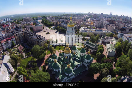 Luftaufnahme von Saint Sophia Cathedral in Kiew, Ukraine Stockfoto